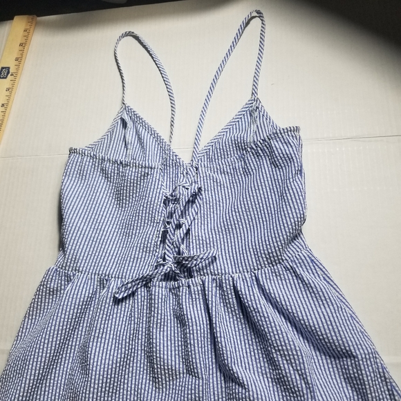 DIVIDED H&M BLUE AND WHITE STRIPED DRESS SIZE 0 - Picture 9 of 15